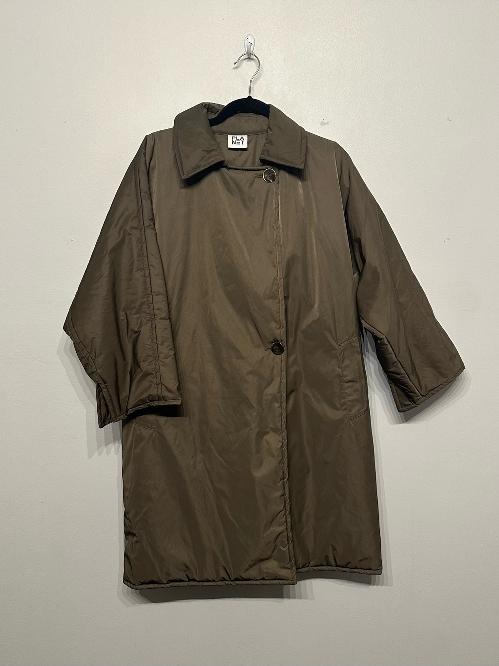 Planet by Lauren G Oversized Nylon Jacket Coat 6-8